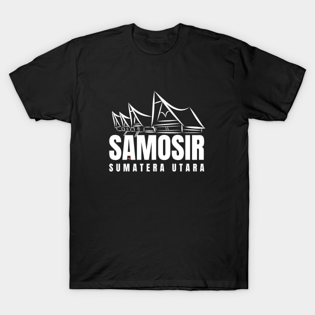 Rumah Adat Samosir - White T-Shirt by BaliBudo